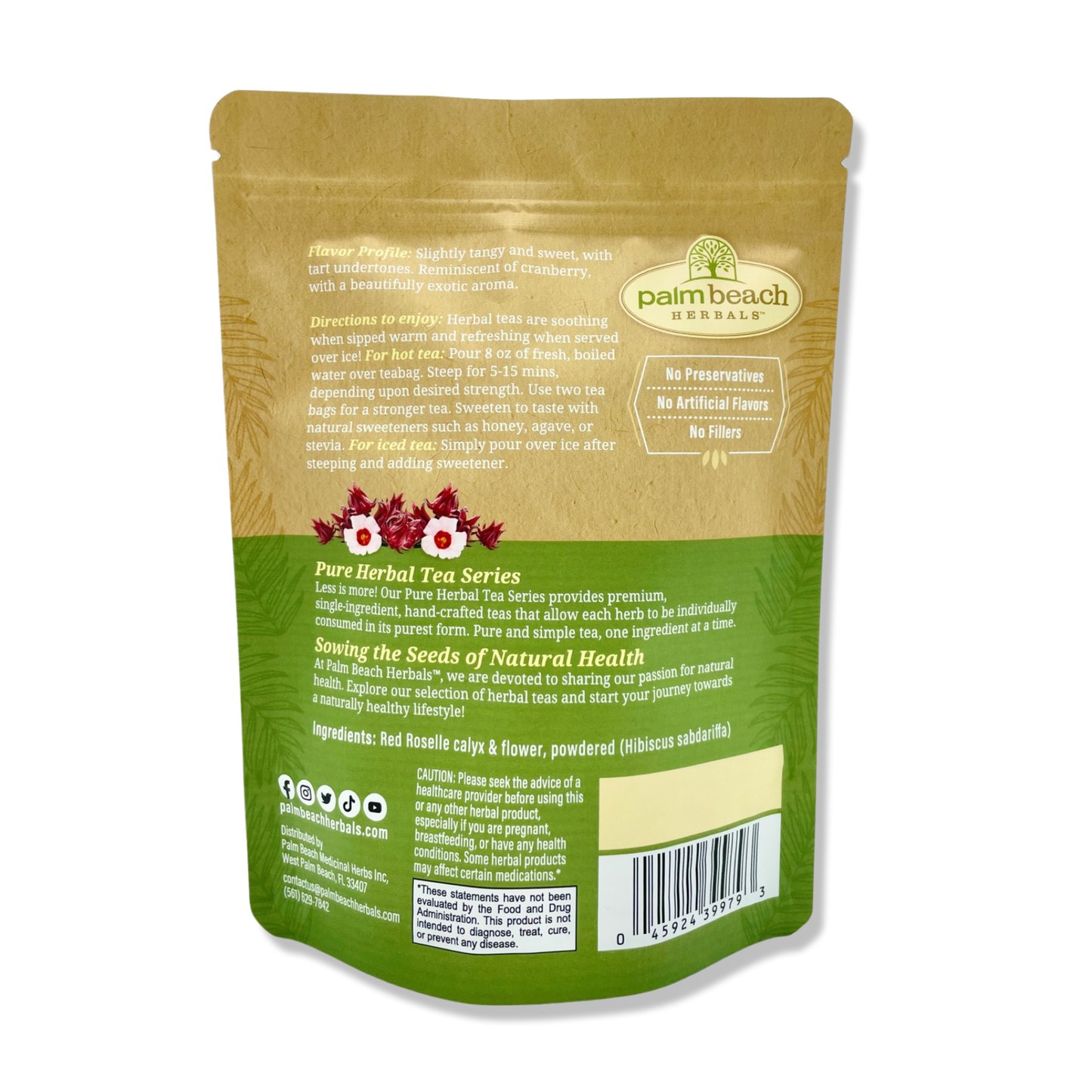 Red Roselle Hibiscus Flower Tea