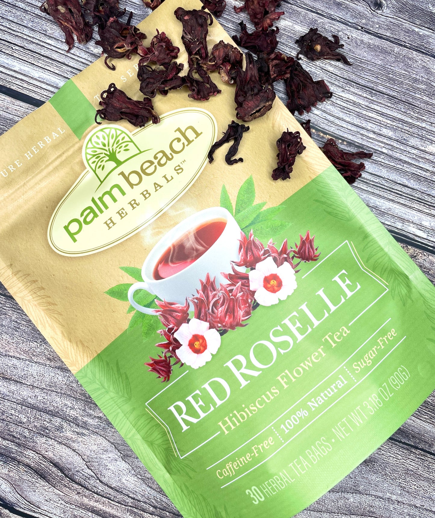 Red Roselle Hibiscus Flower Tea