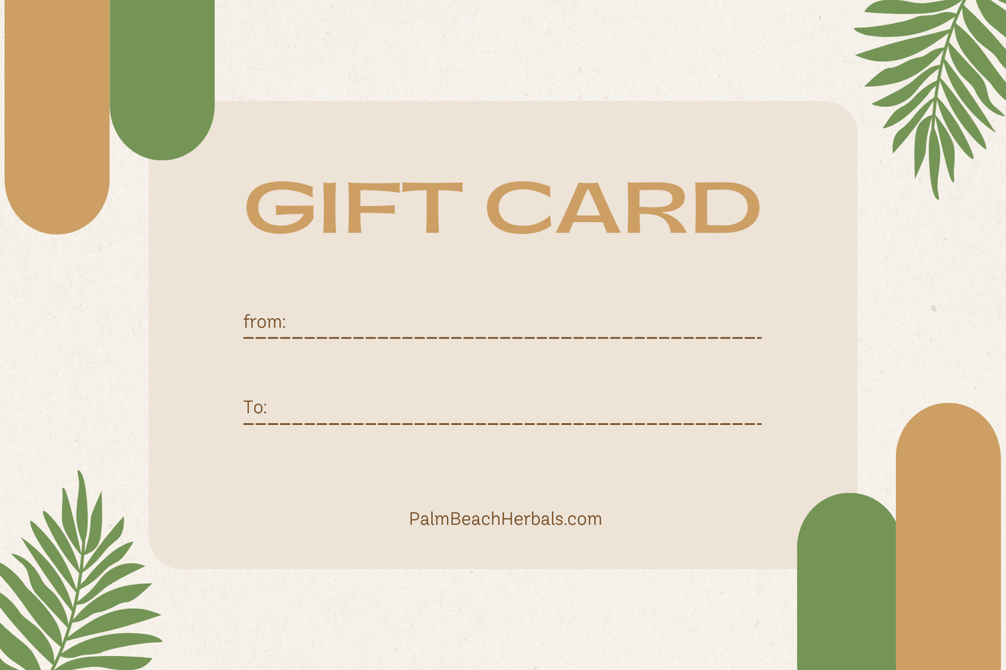Palm Beach Herbals™ Gift Card