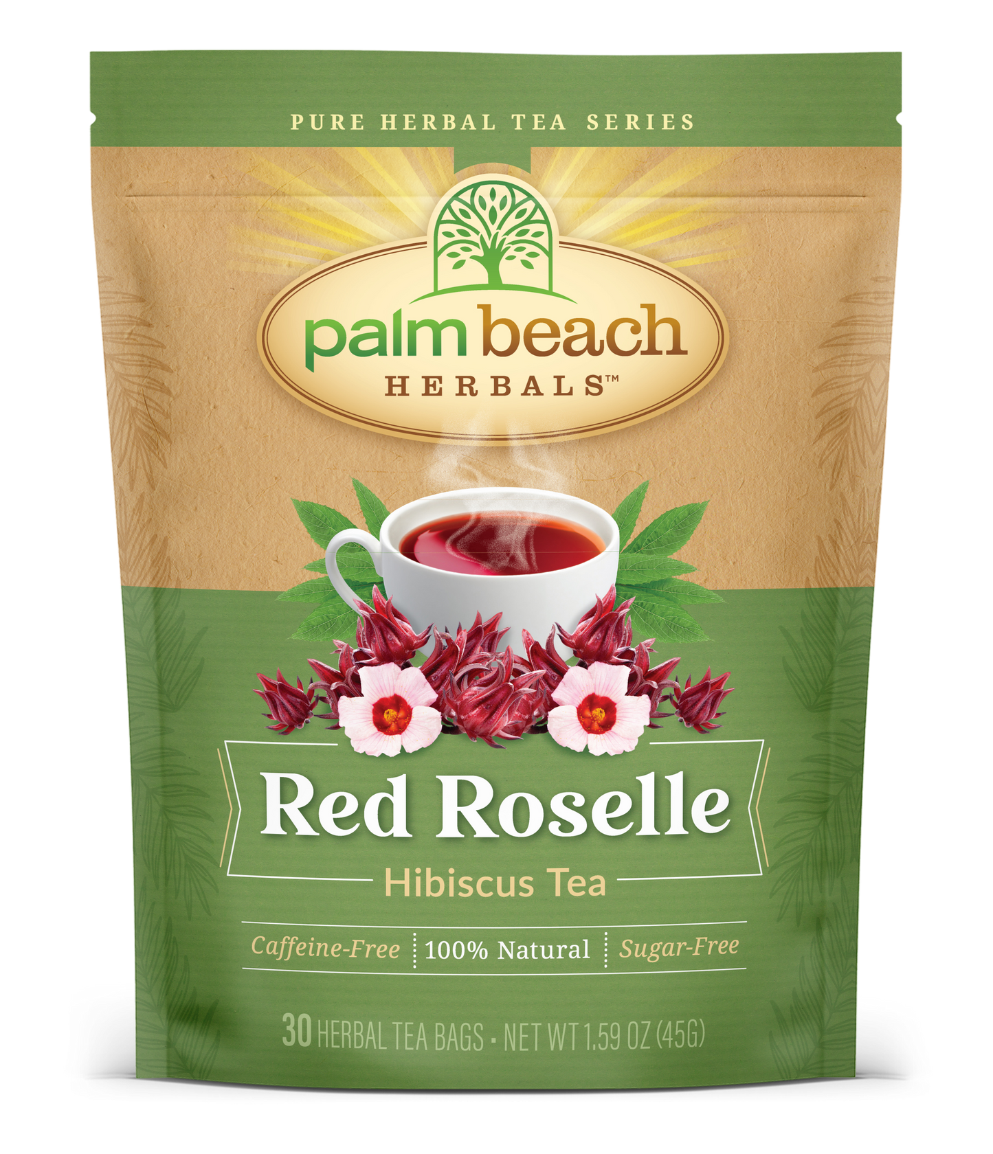 Red Roselle Hibiscus Flower Tea