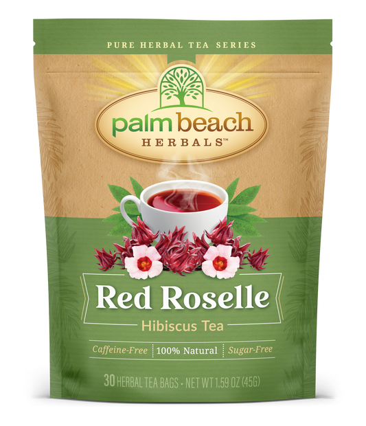 Red Roselle Hibiscus Flower Tea