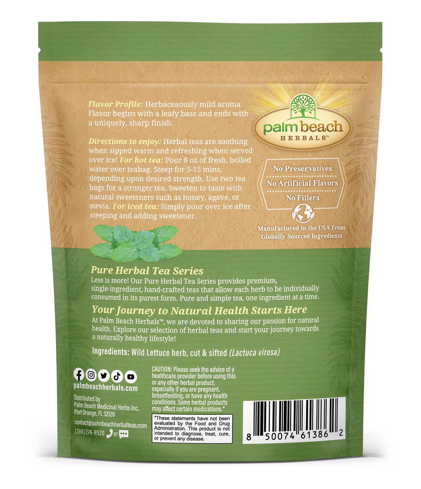 Wild Lettuce Leaf Tea