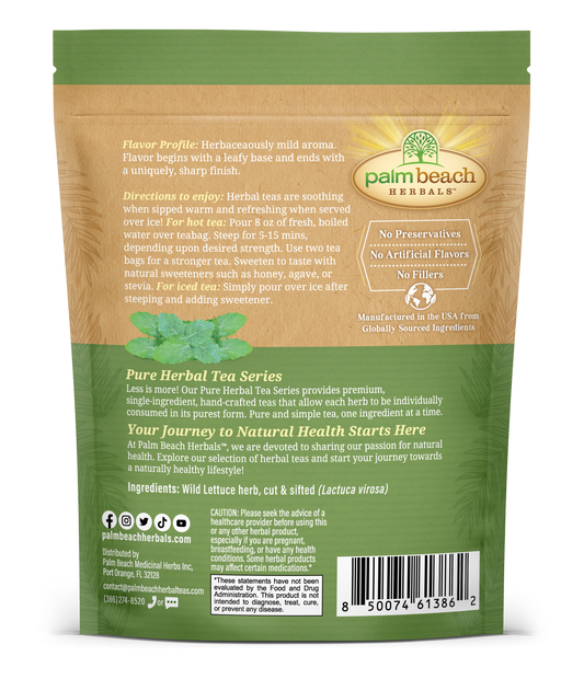Wild Lettuce Leaf Tea